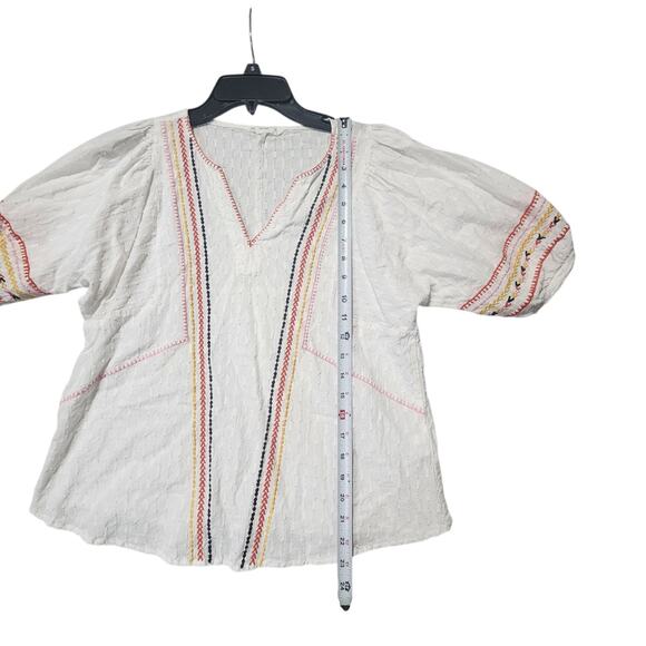 ACOS&A Eyelet Top White Embroidered Womens Size Small Boho Hippie Festival - Picture 8 of 8
